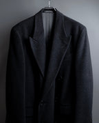 "GIORGIO ARMANI" Double-breasted charcoal gray super maxi chester coat