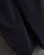 "ISSEY MIYAKE" Organic cutout fringe wrap skirt