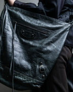 “BALENCIAGA” The Day leather shoulder bag