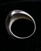 "Vintage flower motif silver ring"