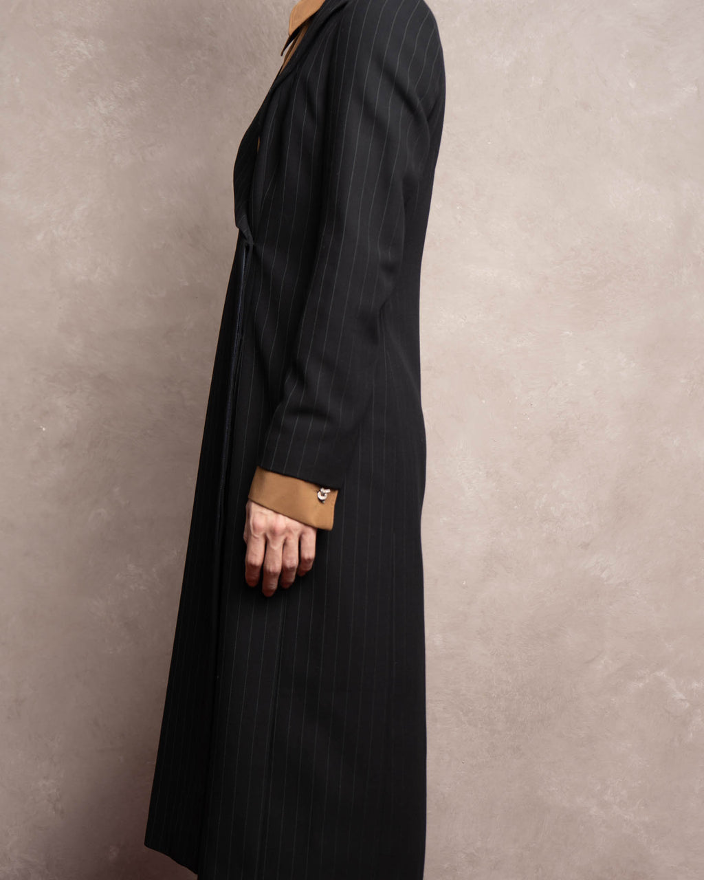 –SPECIAL– "GIORGIO ARMANI"
90’s Borgonuovo 21 pinstripe fly front long coat