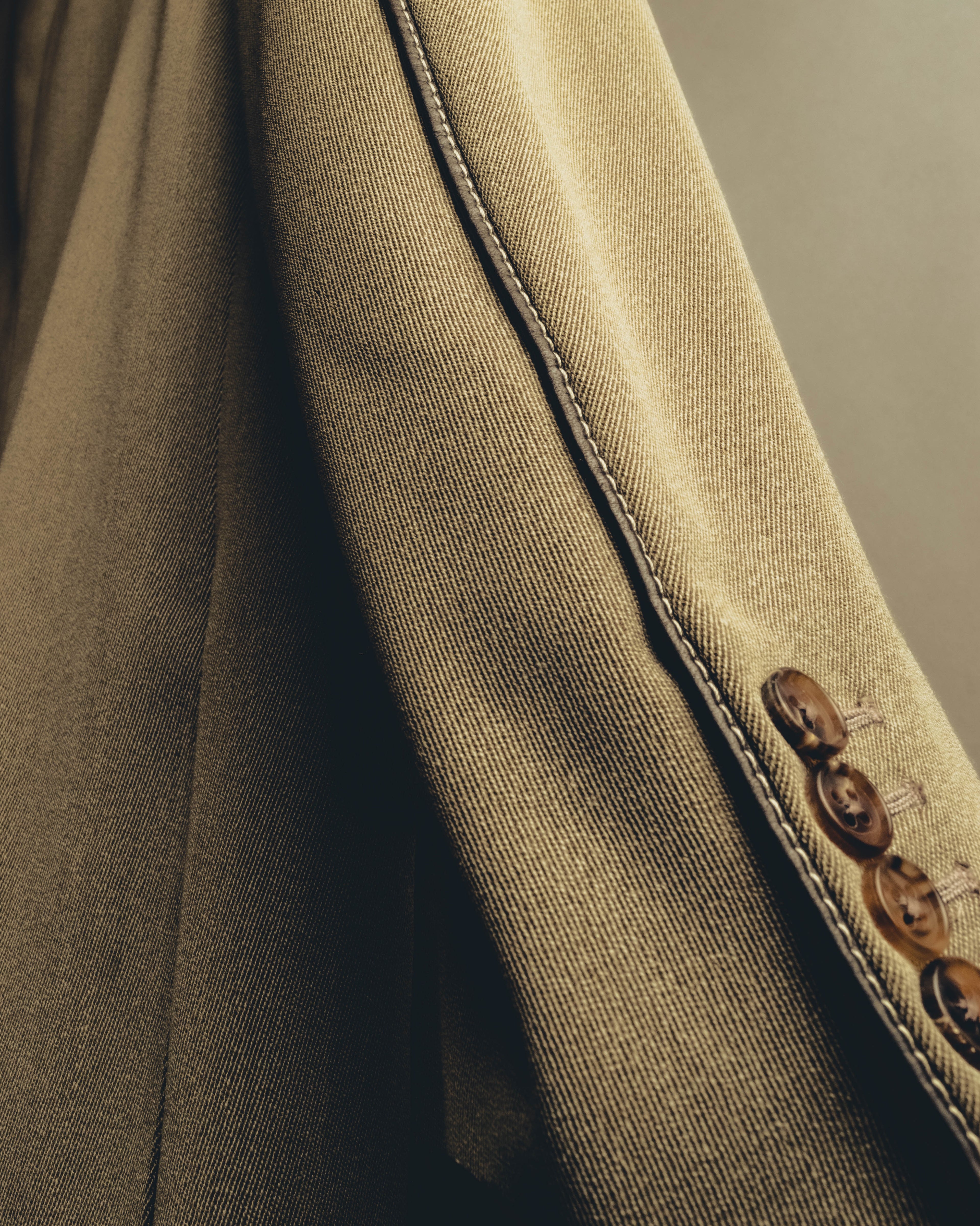 -SPECIAL- "Hermès" 80's-00's Leather collar tailored blazer