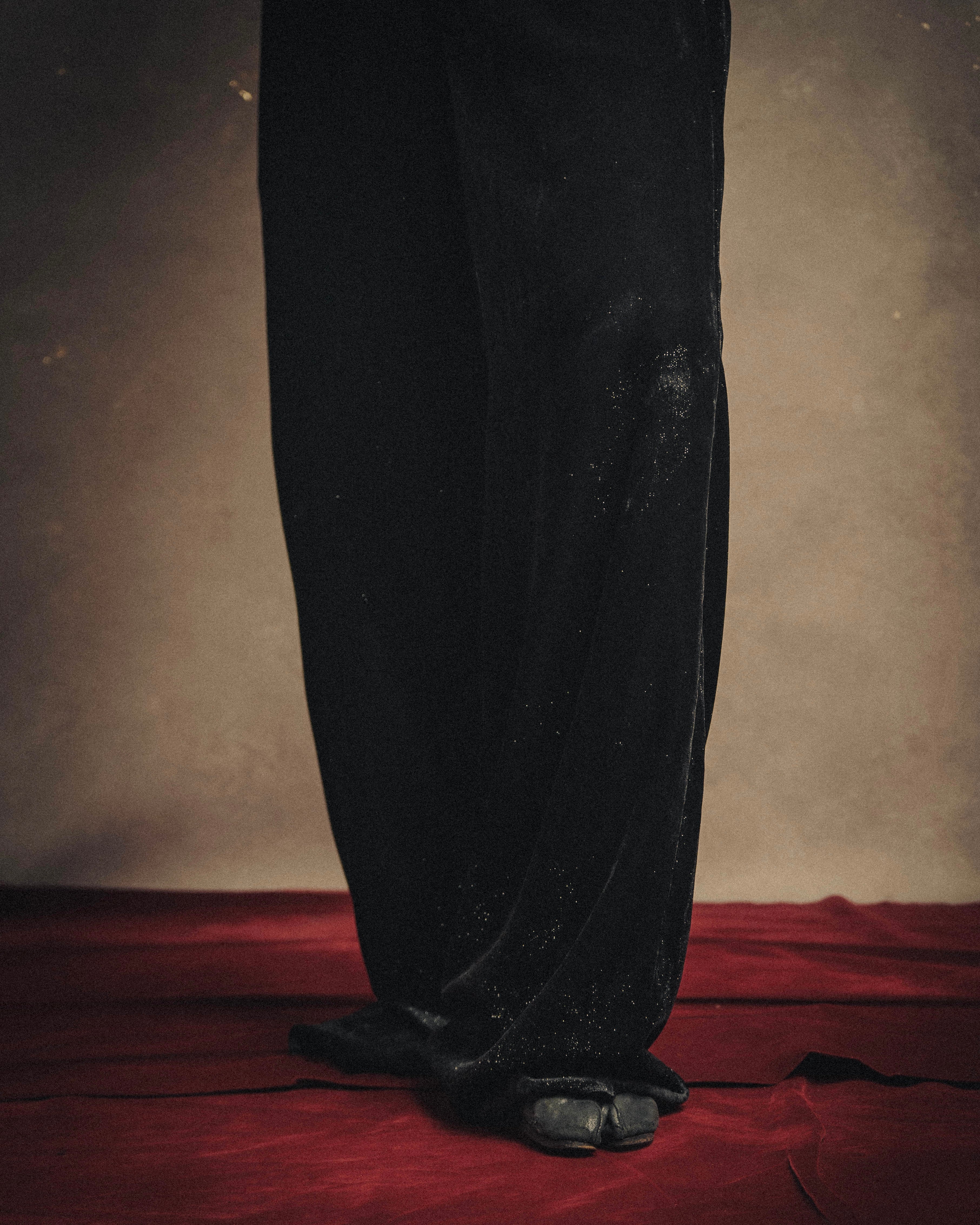-SPECIAL- “SAINT LAURENT” 2016’s- lamé velvet tuxedo trousers