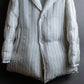 "MAISON MARGIELA" Multi-stripe pattern quilted padded oversized tailored coat