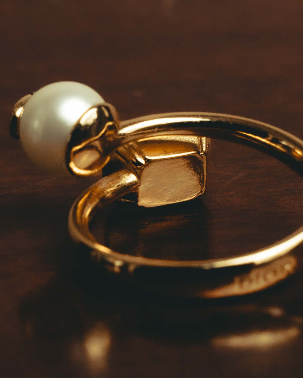 -SPECIAL- “Dior” 2024-2025 Petit CD asymmetrical crystal and faux pearl ring