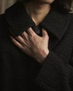 Abrigo de lana texturizada de un solo botón "JUNYA WATANABE" 97AW