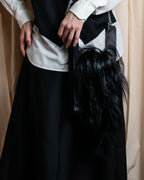 "MAISON MARGIELA" Wig fur design chain shoulder leather bag