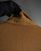 "BURBERRYS" 80's-90's Camel tone cashmere mix chester coat