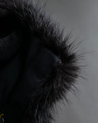 "MARNI" Faux fur collar＆mixed material docking accessory