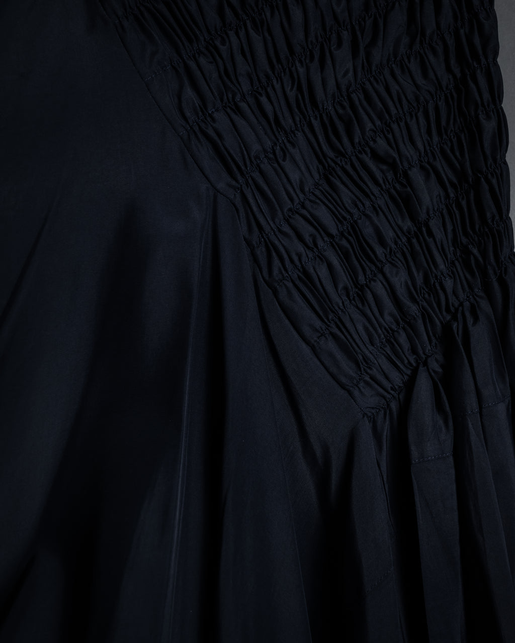 "COMME des GARÇONS" 90SS triacetate smocked asymmetric skirt