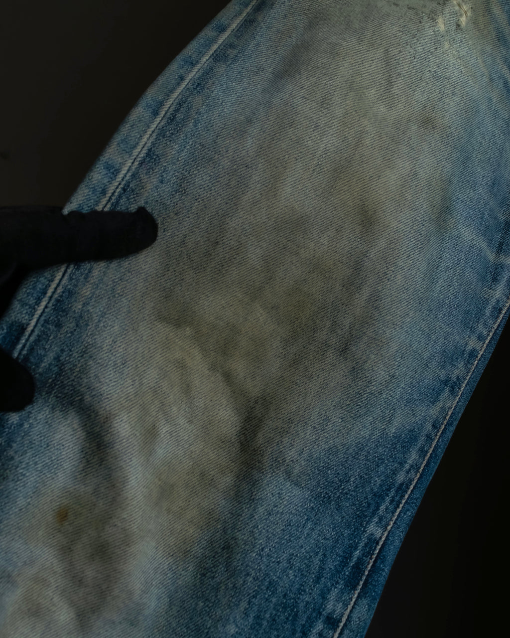 "GUCCI" Gradient fade design tapered denim