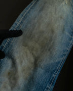 "GUCCI" Gradient fade design tapered denim