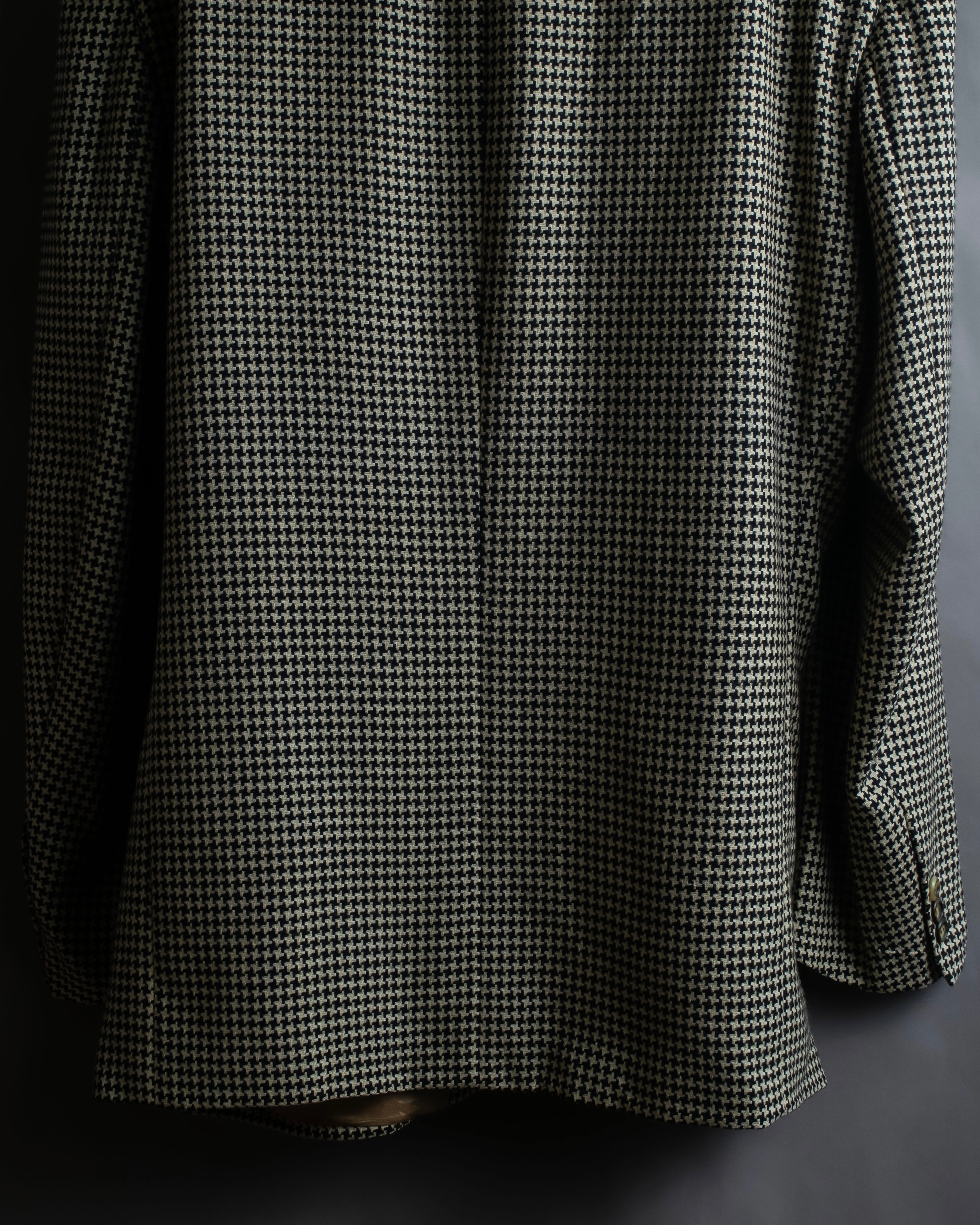 "HUGO BOSS" Houndstooth structured shoulder line tailored jacket
