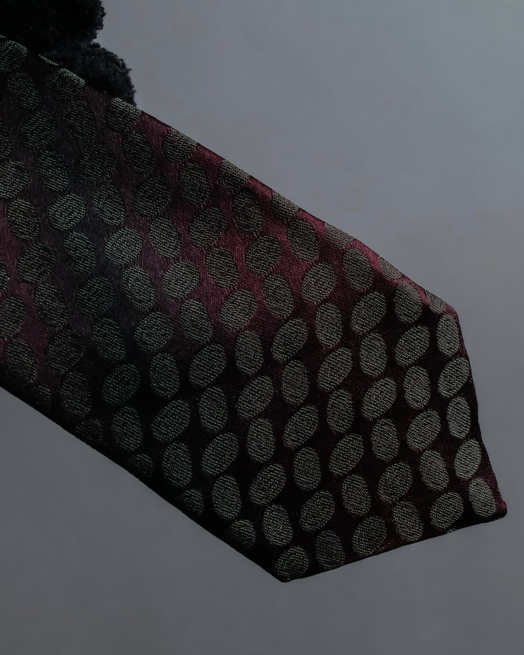 "GIORGIO ARMANI" Oval dot pattern silk twill necktie