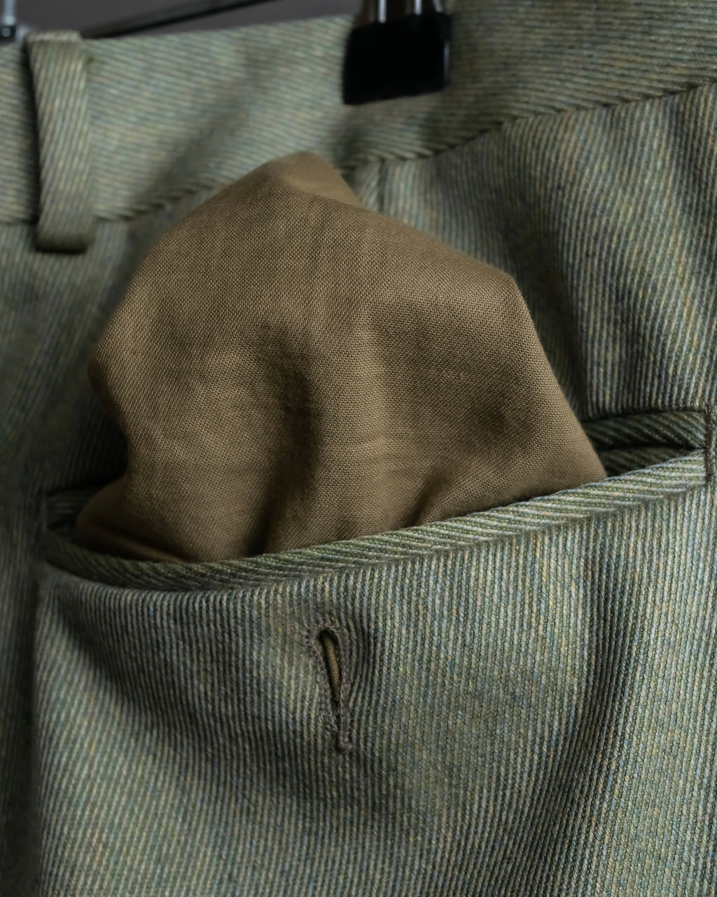 Vintage khaki green wide slacks