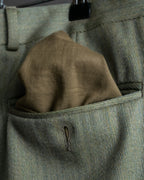 Vintage khaki green wide slacks