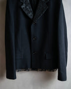"tricot COMME des GARCONS" 
2001AW Lace-switched design tailored jacket