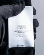 "VALENTINO" Ruffle＆lace design black knit