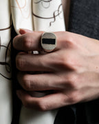 "MAISON MARGIELA" 18SS signet design silver ring