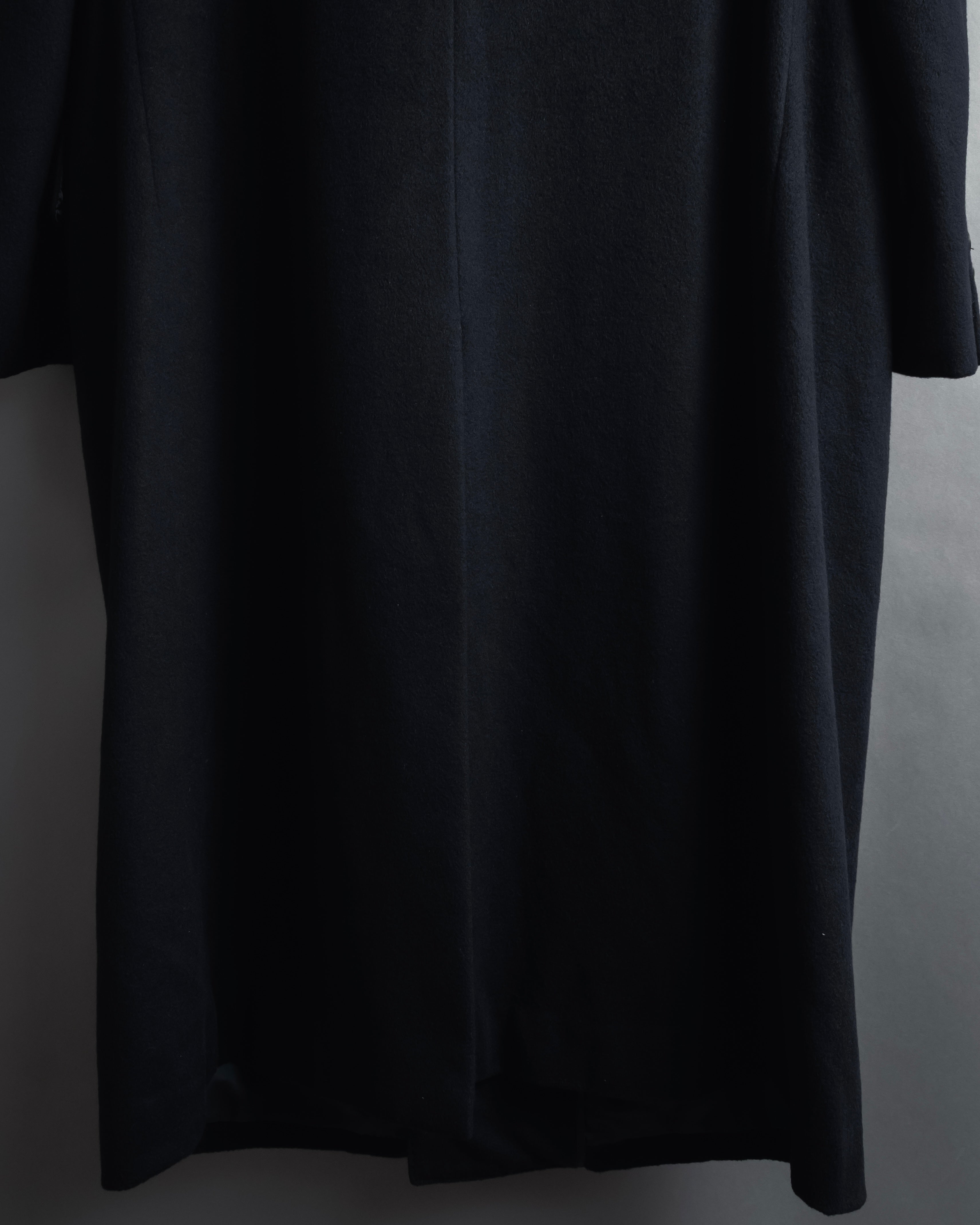 Abrigo doble botonadura de lana de los años 90 de YVES SAINT LAURENT