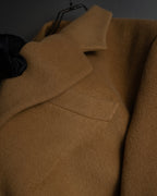 "BURBERRYS" 80's-90's Camel tone cashmere mix chester coat