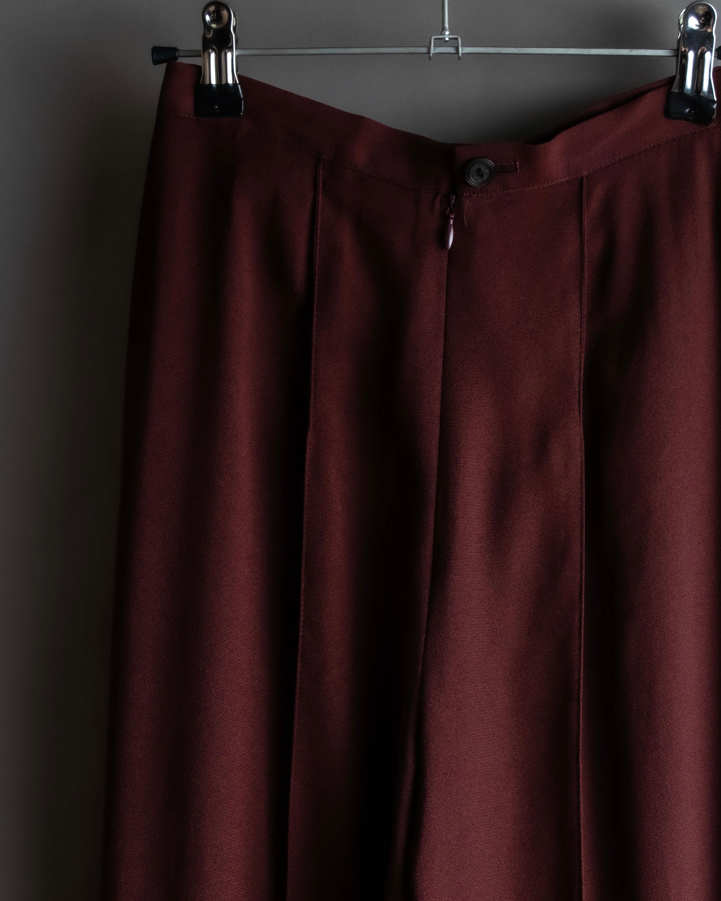 "JEAN PAUL GAULTIER" Beautiful drape burgundy wide slacks