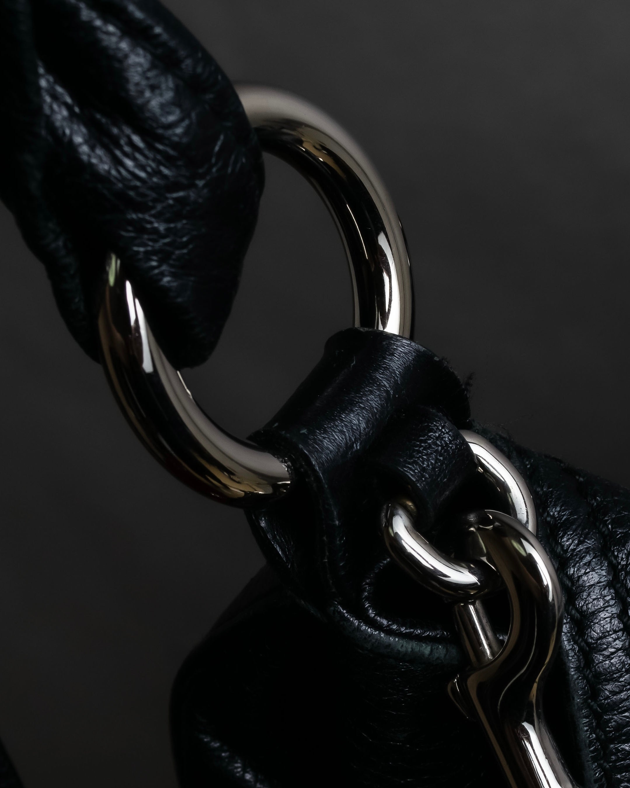 "GUCCI" Bamboo design combination chain shoulder leather bag