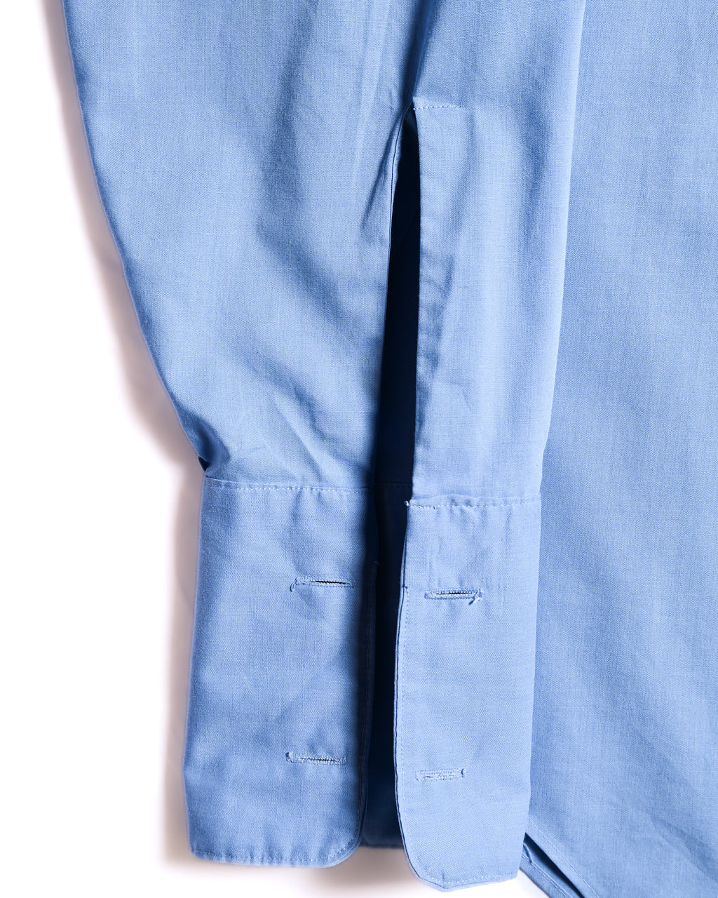 VINTAGE/ Pointed Collar French Cuff Shirt Blue