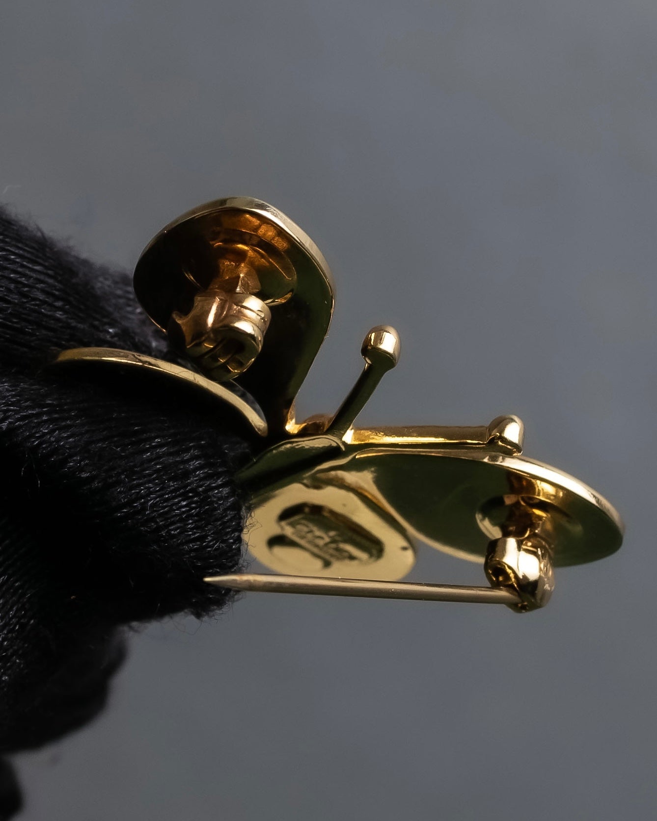 "Christian Dior" Butterfly motif gold brooch