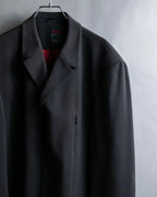 "TOSSARI" Shiny hidden zipper design tailored jacket