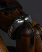 "Vintage bulging organic design silver 925 ring"