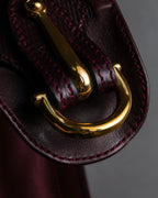 "GUCCI" Equus-derived bordeaux leather belt