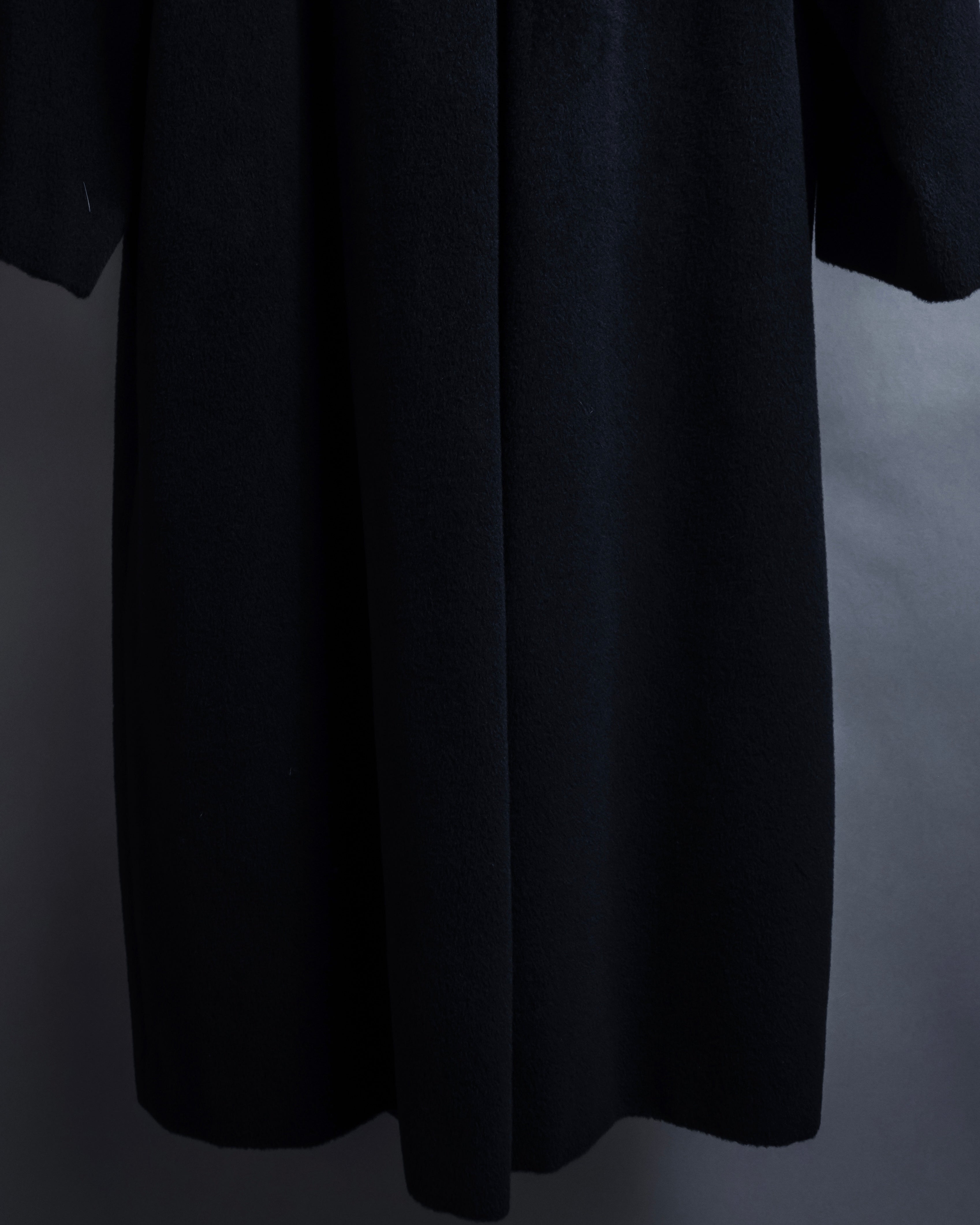 "allegri" Crossover design 2-way collar wool coat