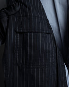 "Dolce & Gabbana" Collar switching design pinstripe pattern tailored jacket