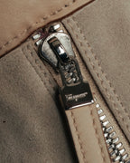 “Salvatore Ferragamo” 00’s Fur panel suede shoulder bag