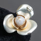 "CHANEL" Pearl center design camellia ring