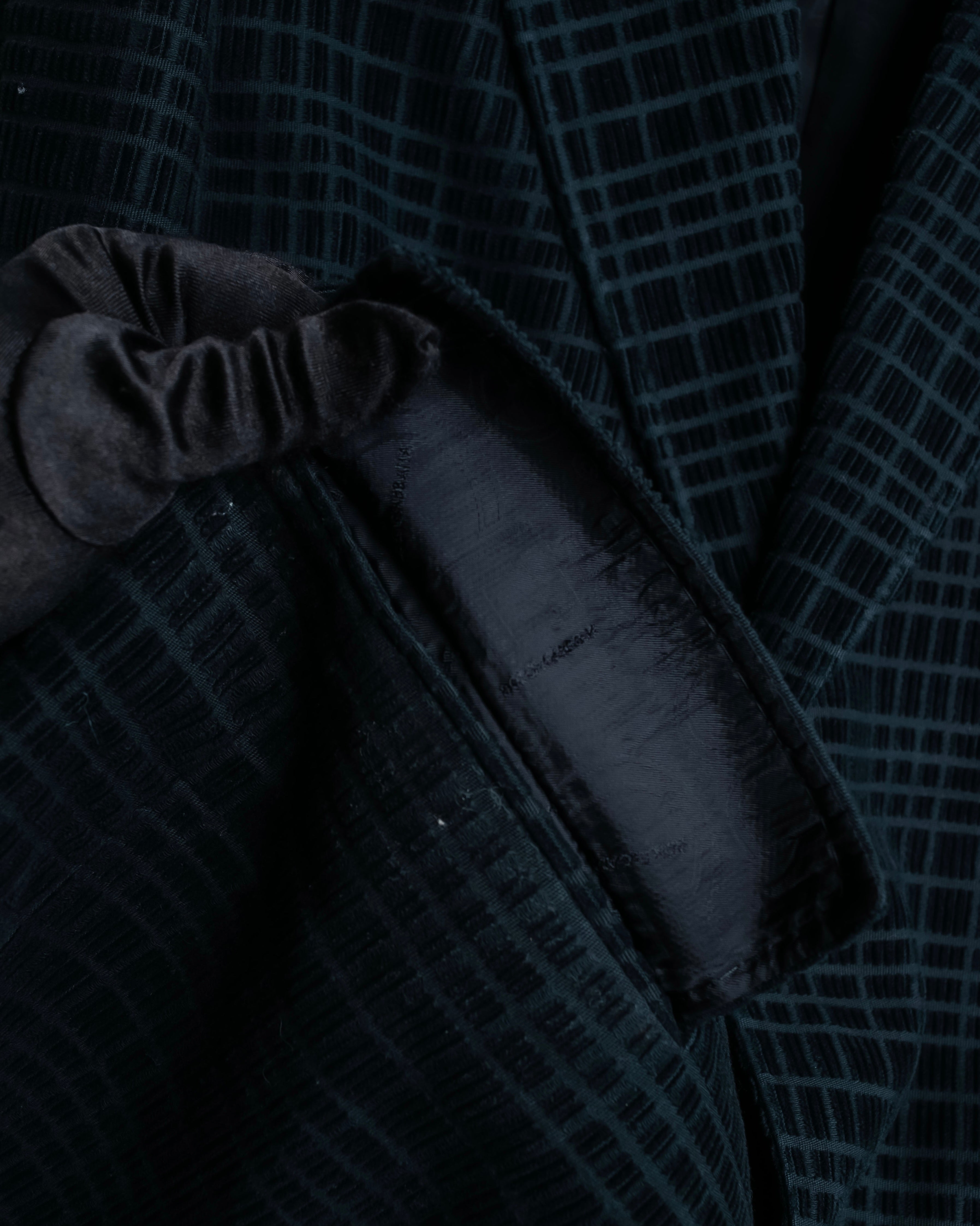 "DOLCE &amp; GABBANA" Checkered velvet tailored jacket