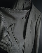 "HERMES" 00's striped stretch cotton tailored jacket