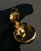"Yves Saint Laurent" 80's-90's Pearl clip on drop earrings
