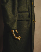 "D&G" 90's-00's Structured double-breasted wool-blend long coat