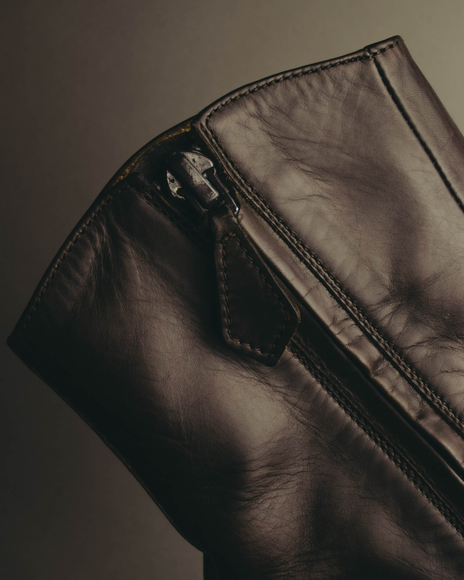 "Hermès" Minimal dark brown leather ankle boots