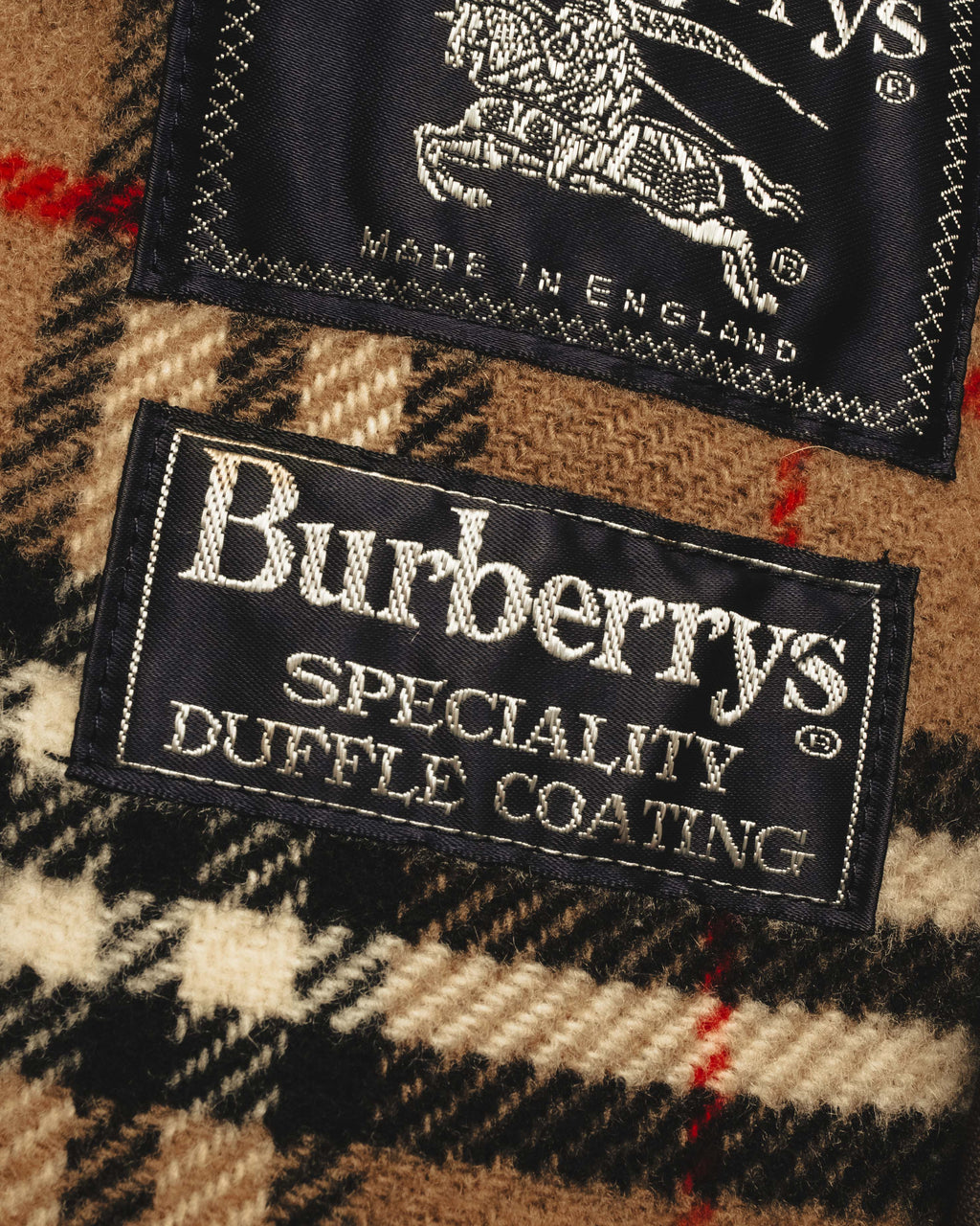 "Burberrys" 80's-90's Classic piped wool coat