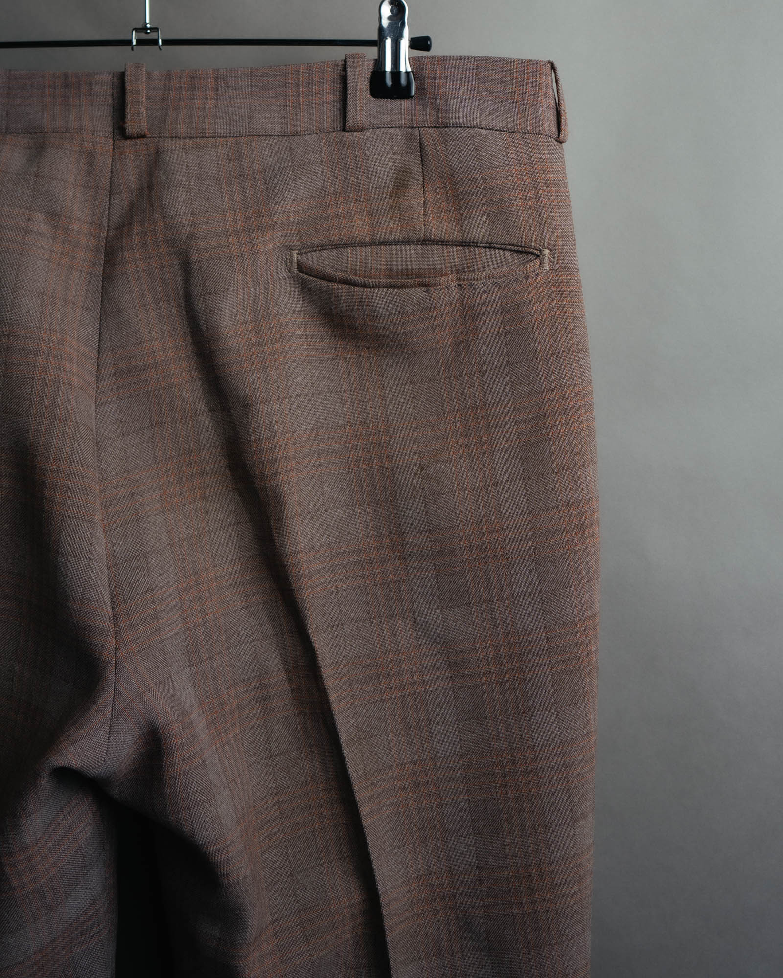 -MOOD MILLÉSIMES- “FARAH” 70’s-80’s plaid slacks with coin pocket