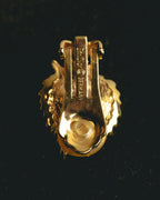 "Christian Dior" 70's-80's Sculptural botanical clip-on earrings