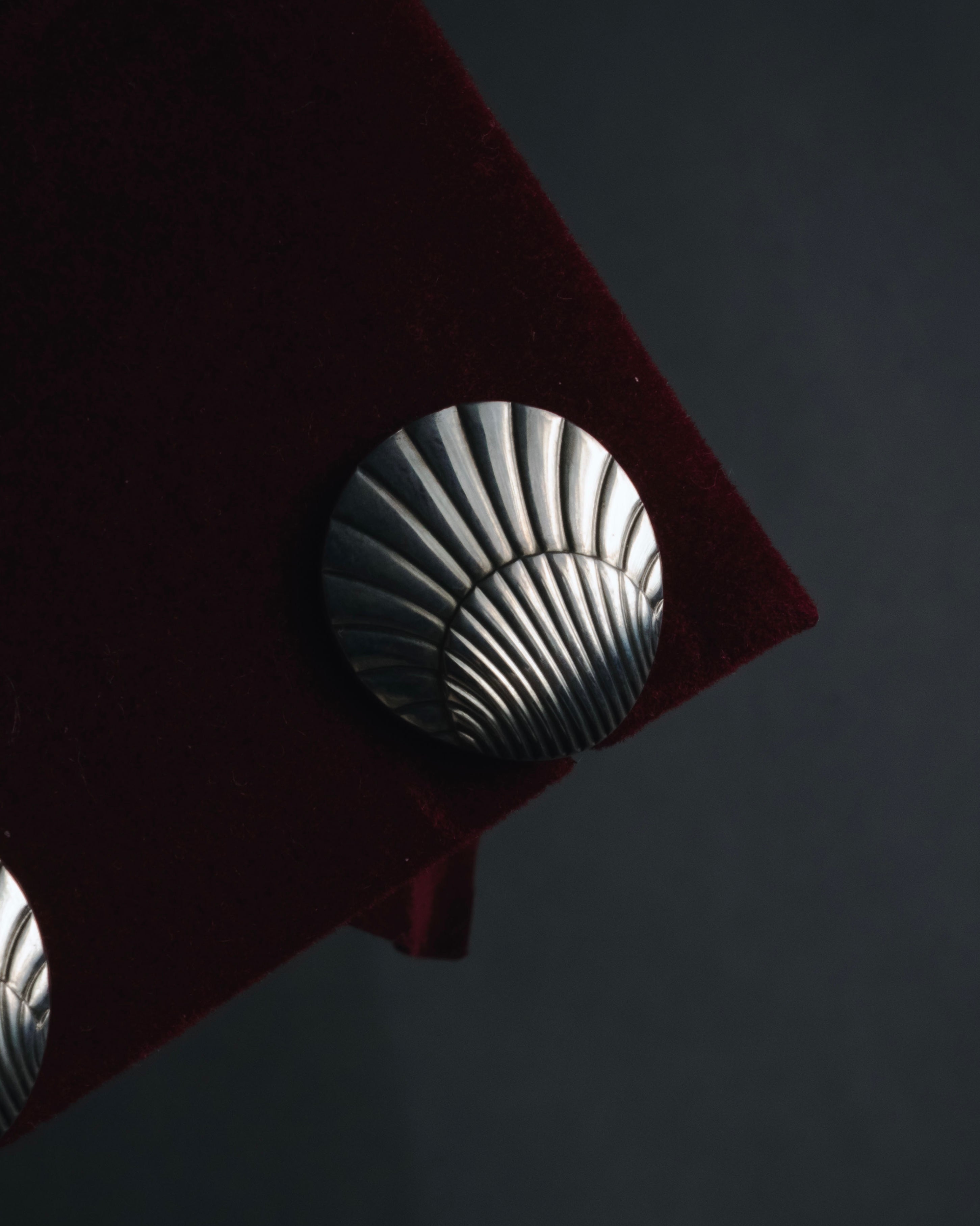 "Georg Jensen" Late 80s - Early 90s sculptural shell motif cufflinks