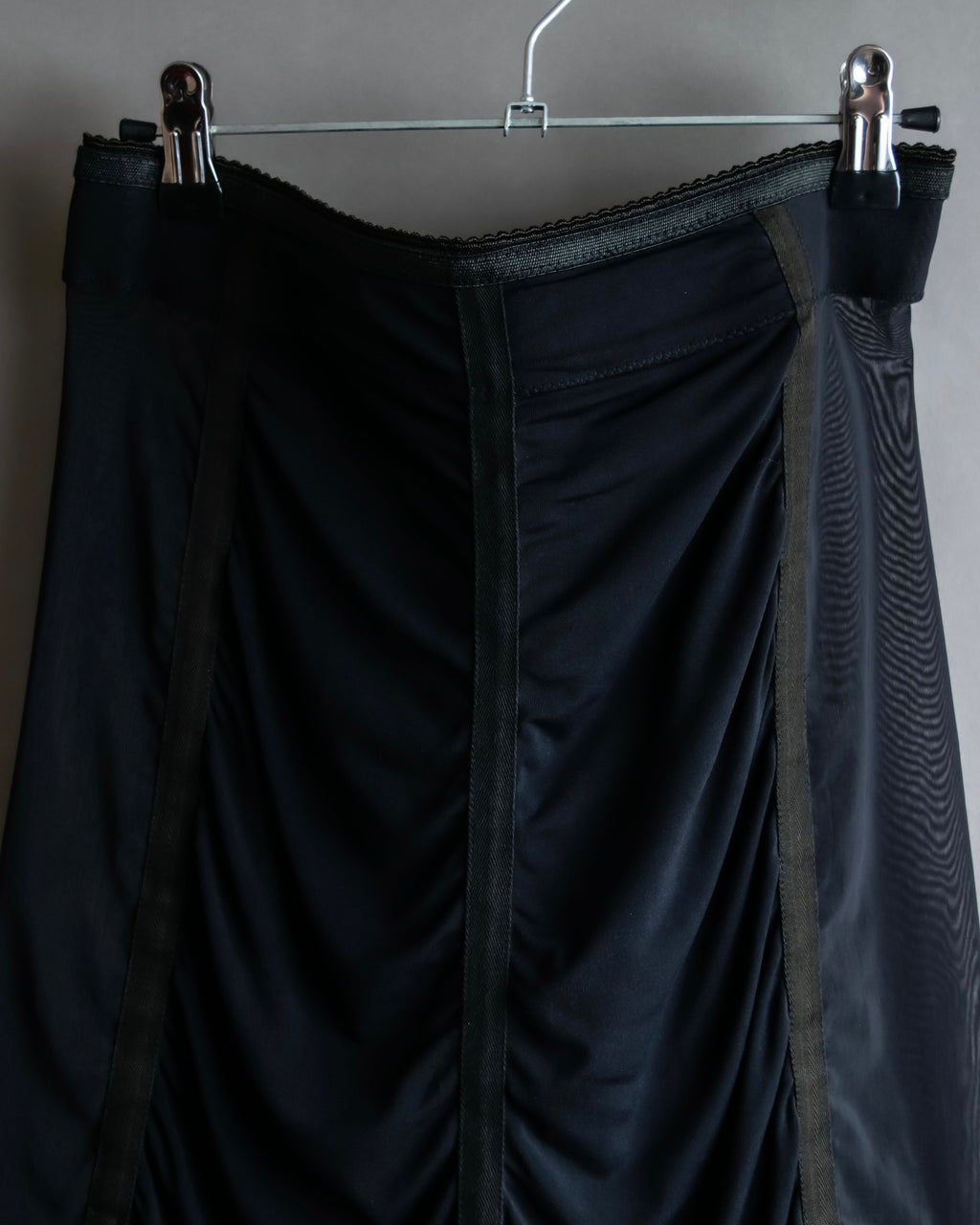 "JEAN PAUL GAULTIER MAILLE FEMME" Sheer shirring design design half pants