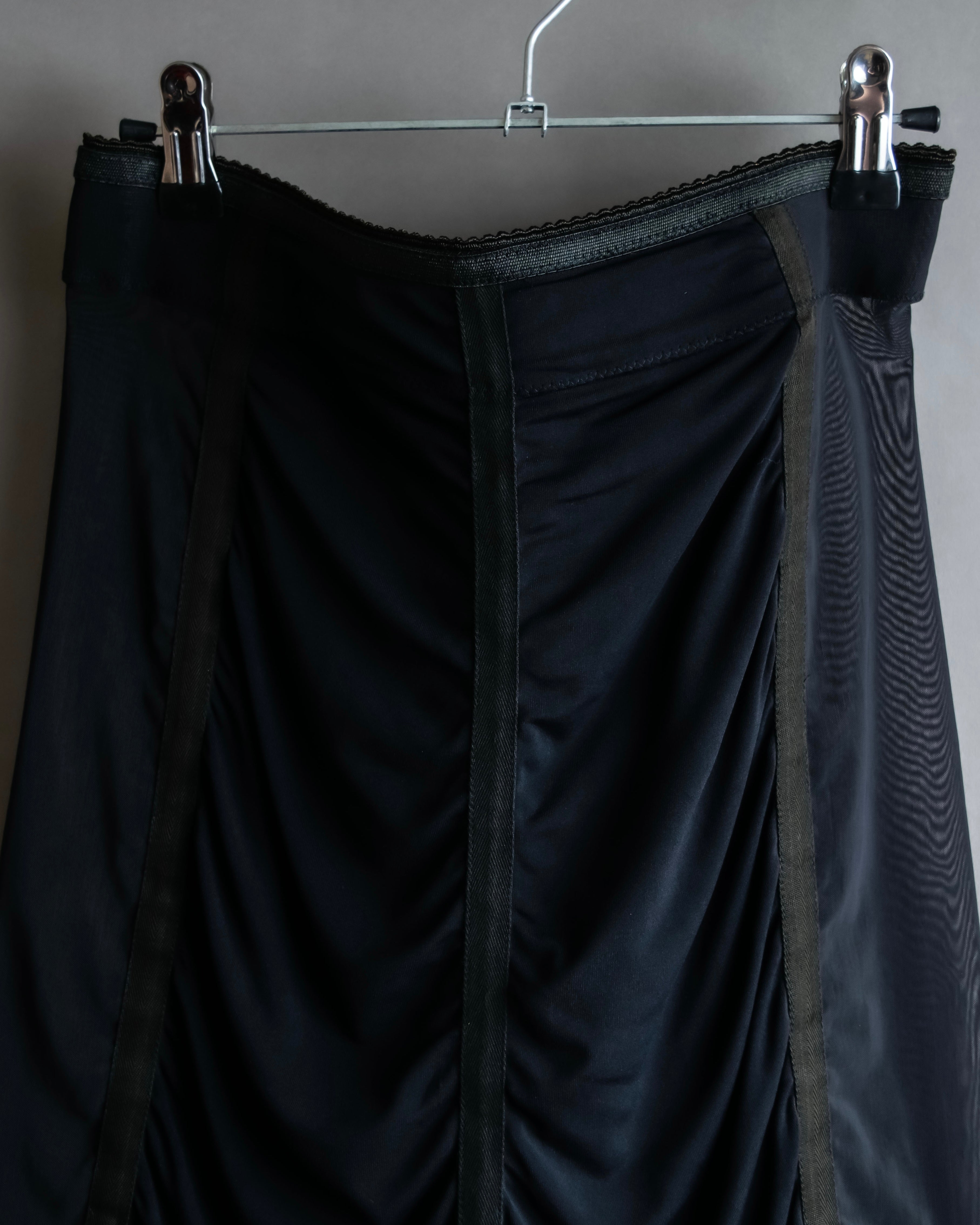 "JEAN PAUL GAULTIER MAILLE FEMME" Sheer shirring design design half pants