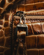 “Max Mara” 00’s-20’s crocodile-embossed 2way backpack