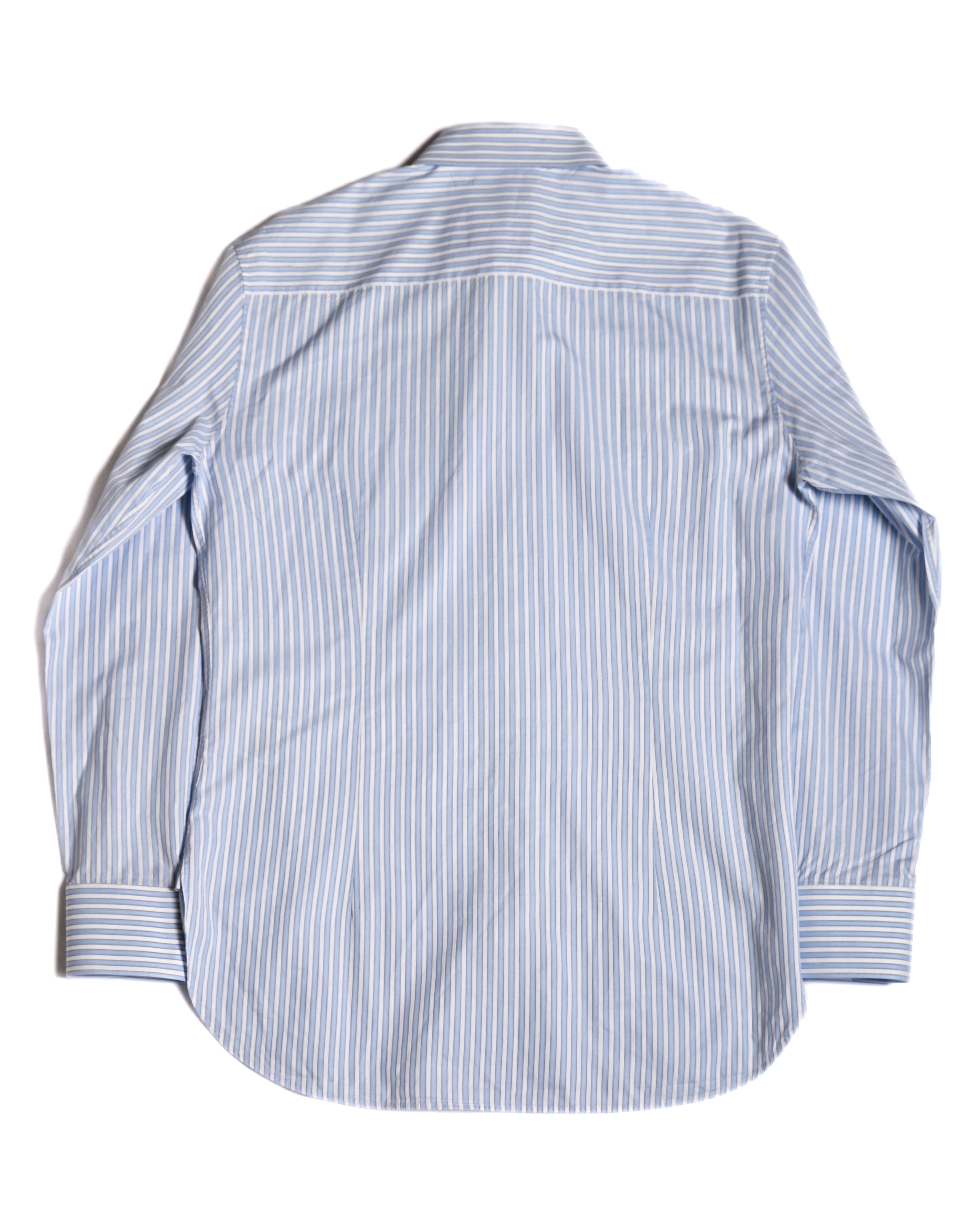 BOTTEGA VENETA/  Cotton Stripe Dress Shirt Blue