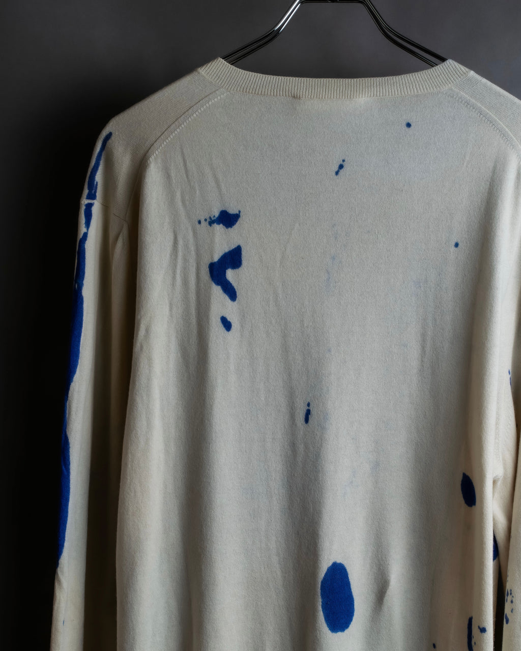 "Alexander McQueen" Painted oversized V-neck knit